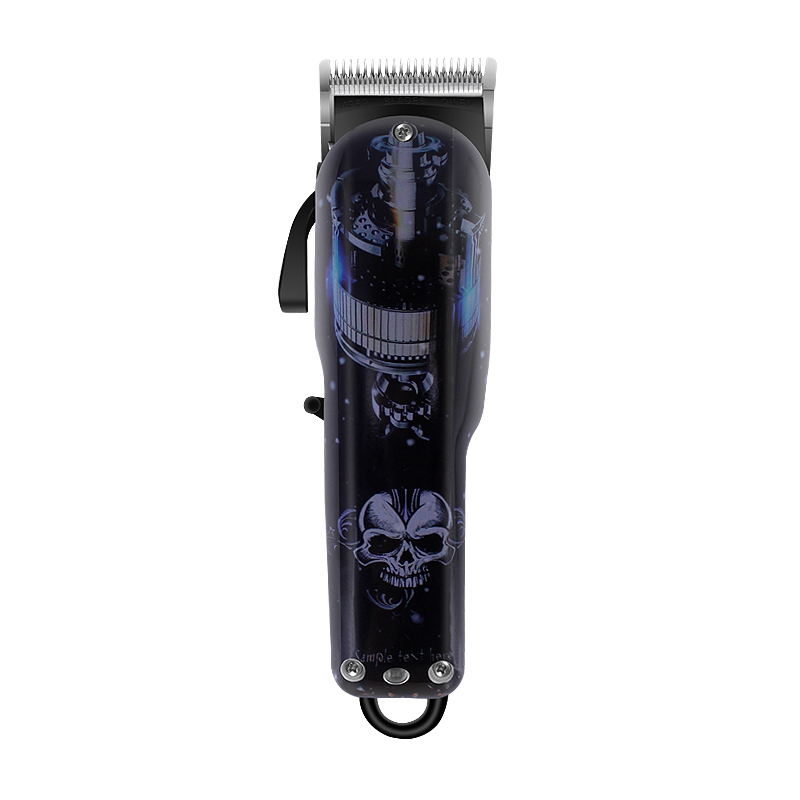 Kit de corte de pelo inalámbrico para hombre, máquina para cortar el pelo sin cables, recargable, para barbería, gran potencia: Silver / UK Plug