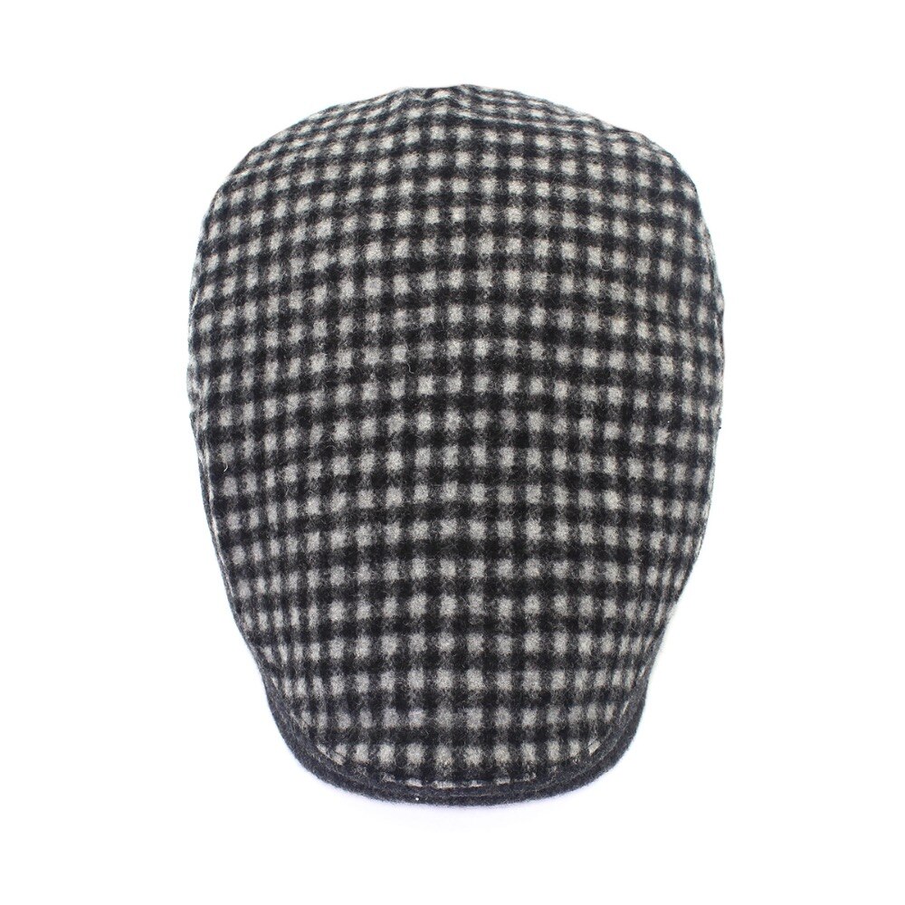 Outfly Wool Flat Cap for Men Winter Men's Berets Warm Peaked Cap Gentleman Hat