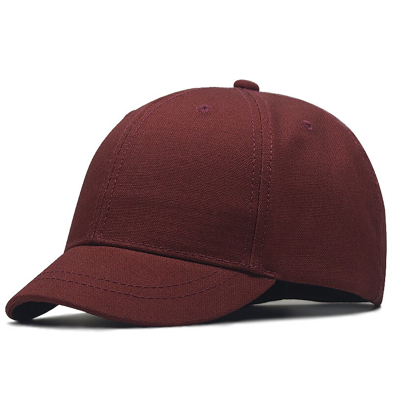 Plus størrelse baseball cap kvinder kort brim sol hat stort hoved mand racing stor størrelse sport cap 56-60cm 60-68cm: Rødvin / 61-68cm