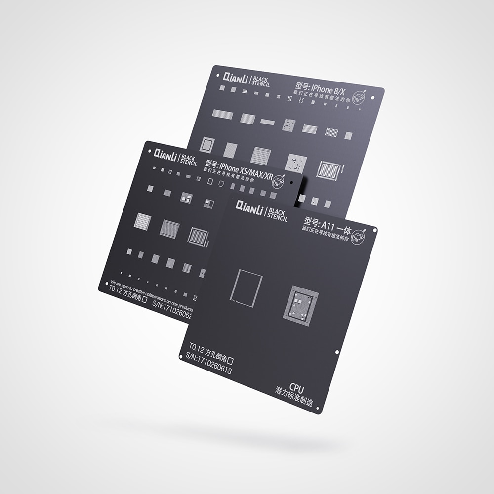 Qianli kasvi tina musta verkko iphonelle 6 6p 6s 6sp 7 7p 8 x xs xs max xr ic korjaus istutus tina verkko alusta