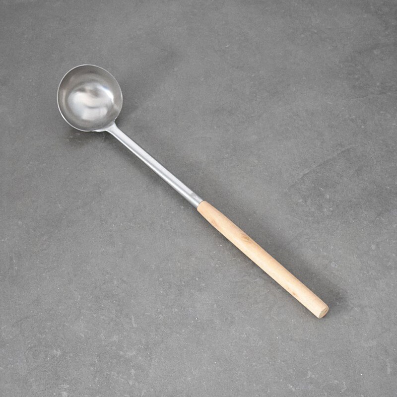 Extra long stainless steel wooden handle spatula Soup spoon cooking canteen kitchen China wok chef soup factory spatula Turner