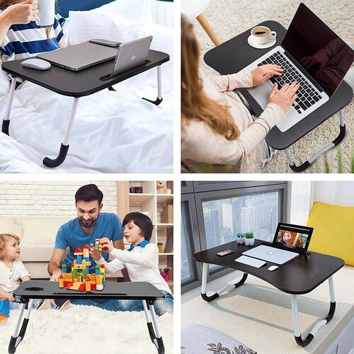 Working Bed Over Sofa Laptop Table - Black