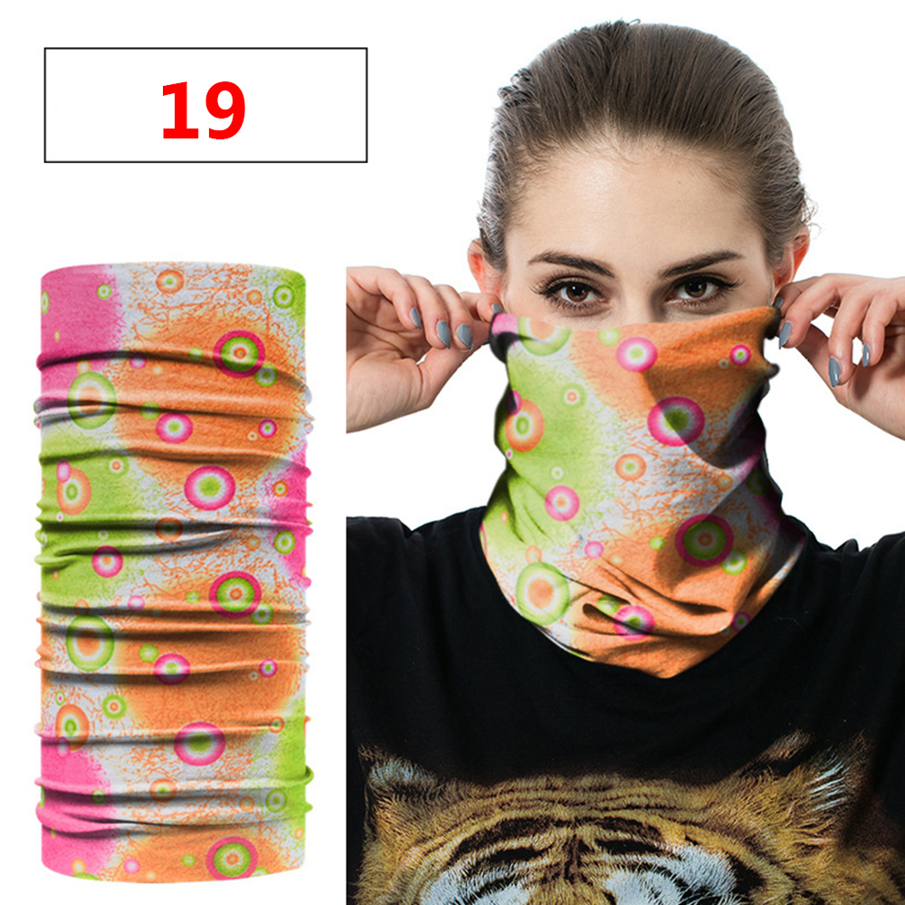 Unisex Tulband Magische Sjaal Outdoor Sport Fiets Riding Hoofdband Hoofddeksels Bike Cycling Bivakmuts Hals Cover Bandana Gezichtsmasker: 19