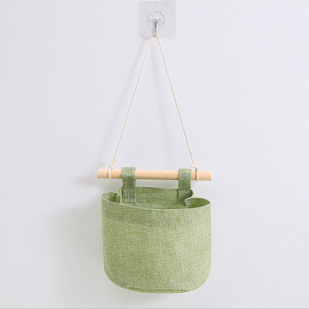 Wall Door Hanging Wardrobe Storage Bag Stackable Organizer Flower Pot Sundries Container Magazine Pockets Bedroom Supplie: green / Two layers