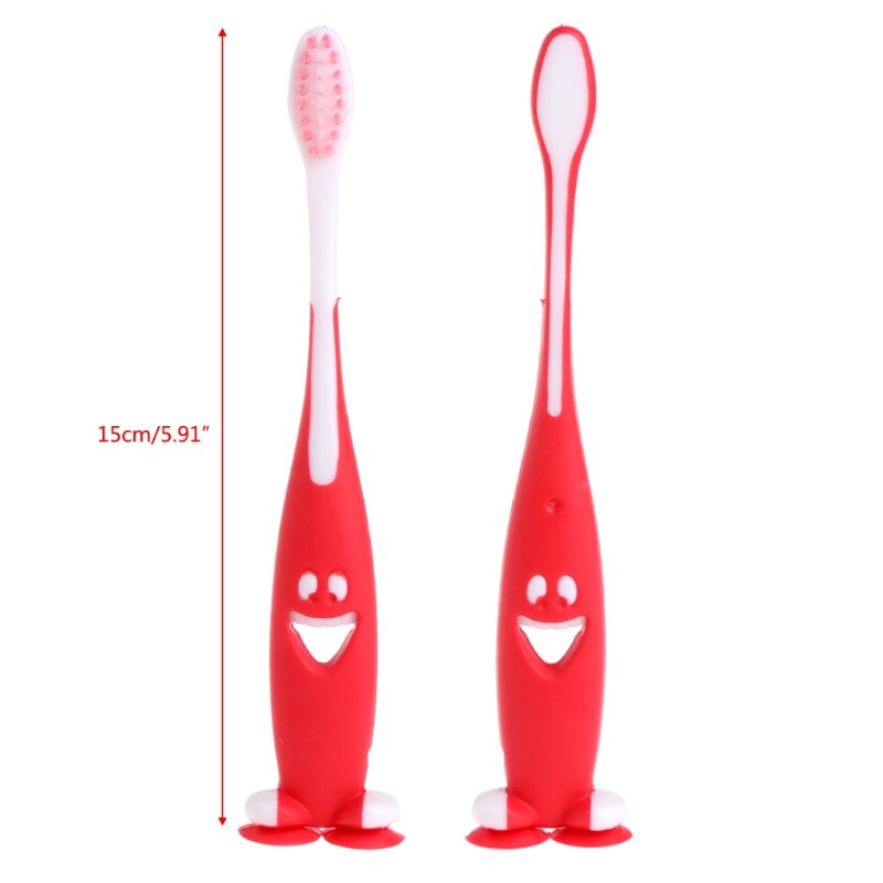 3 pçs bebê macio-cerdas escova de dentes sorridente limpador de dentes treinamento conjunto de cuidados dentários