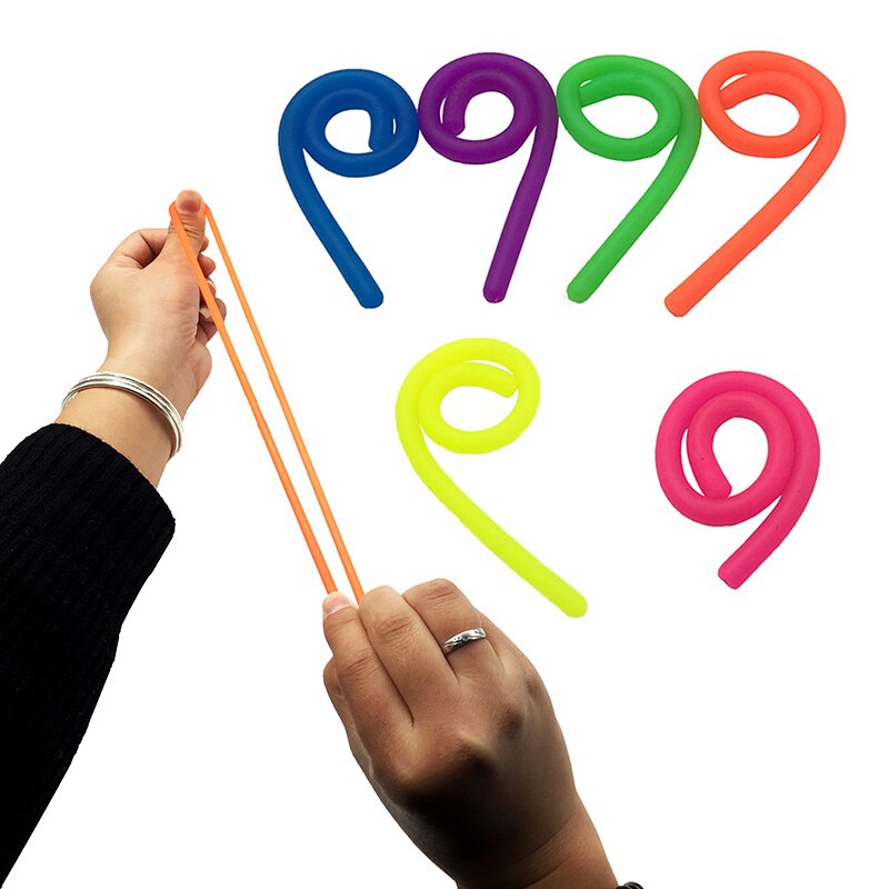 Soft Rubber Elastic Noodle Rope Venting, Decompression And Stretching Strange Toys Fidget Relief Stress Vent For Adults Toys