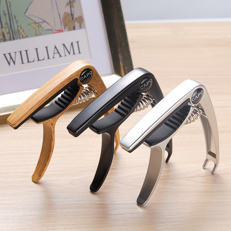 Metal guitar capo zinklegering til akustisk klassisk elektrisk guitar tuning klemme guitar streng pin puller capotraste guitarra