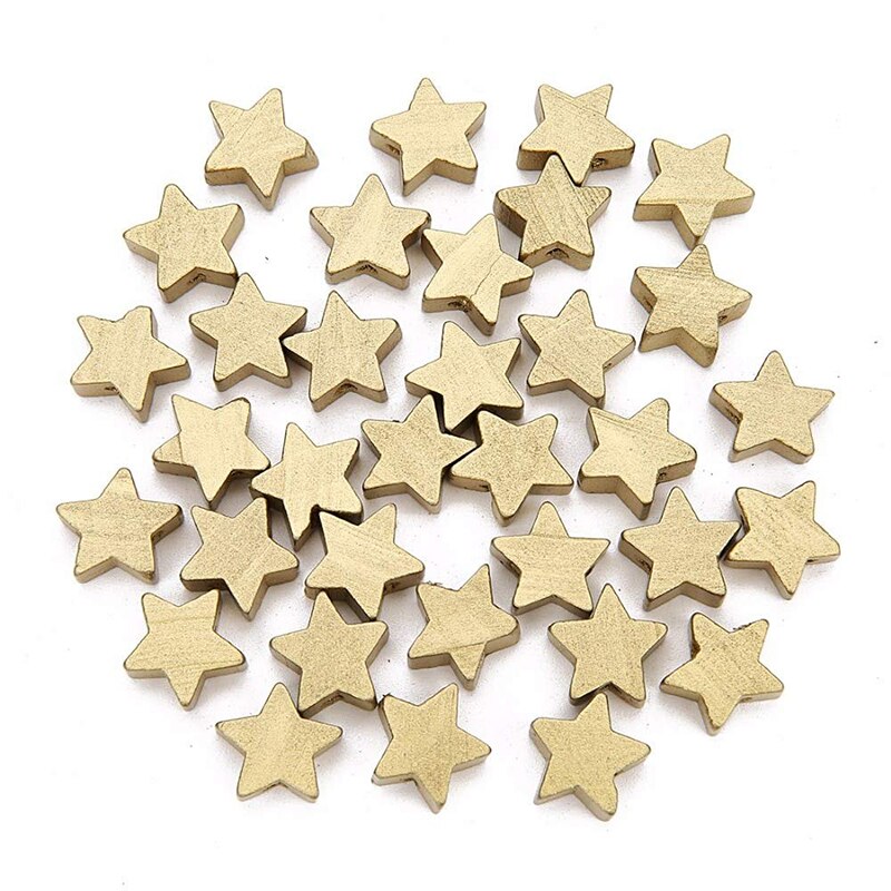 Natuurlijke Hout Kralen Goud Zilver Star Spacer Kralen End Caps Kralen Diy Sieraden Maken Bevindingen Charm Kralen: gold