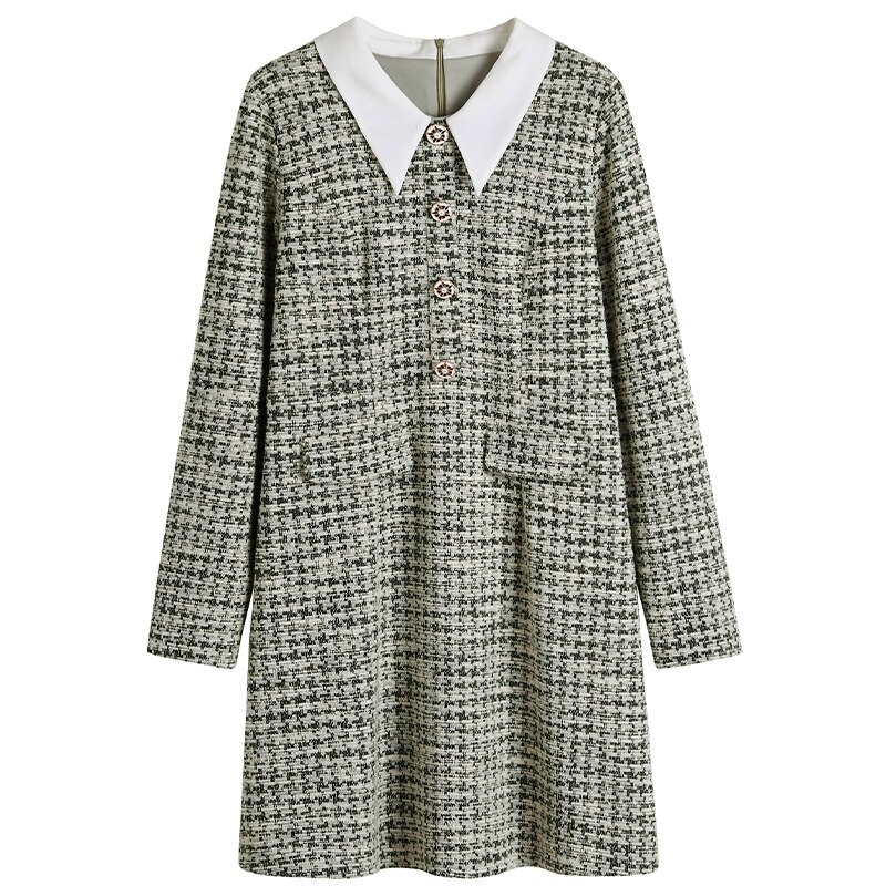 Syksy kevät talvi mekko retrotyylinen pitkähihainen neulemekko xl  to 4xl plus kokoa minijuhlamekot naisten kylpytakit  ta9873: Xxxl
