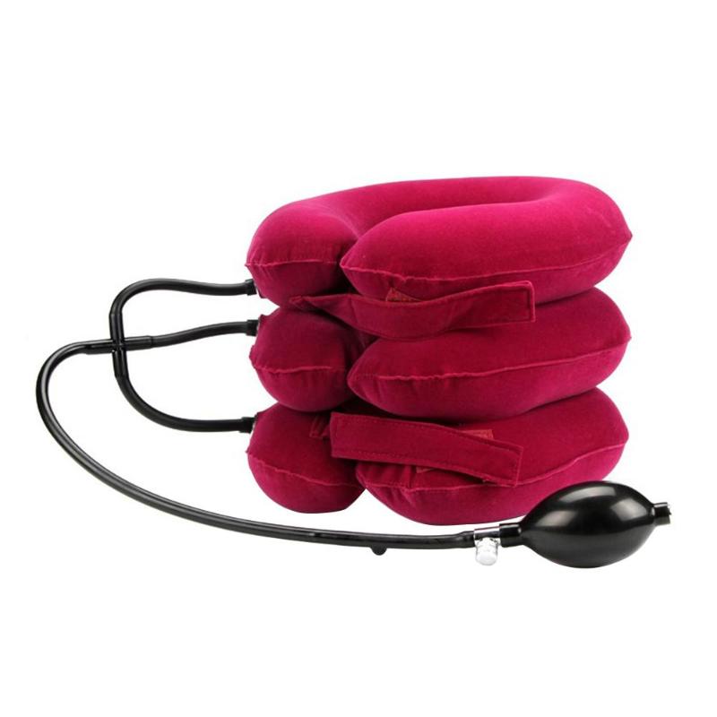 Oppustelig luft nakke massage enhed massage terapi værktøj til nakke hoved båre pude smerte frigivelse nakke holdning terapi værktøj