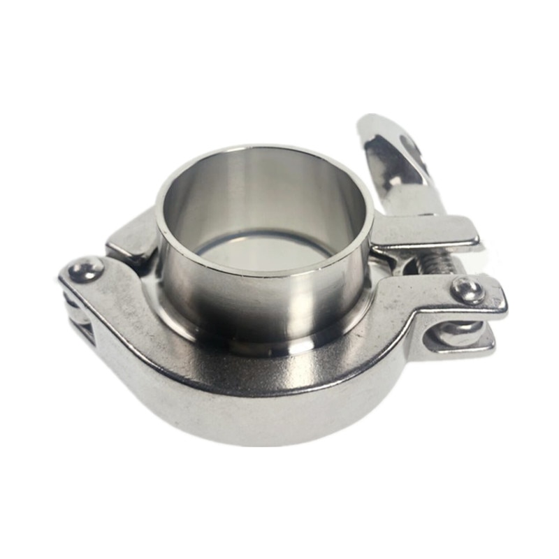 38mm 51mm Sanitary Flange Pipe Weld Ferrule + Tri Clamp + PTFE or Silicone Gasket Stainless Steel SUS SS 304 triclamp