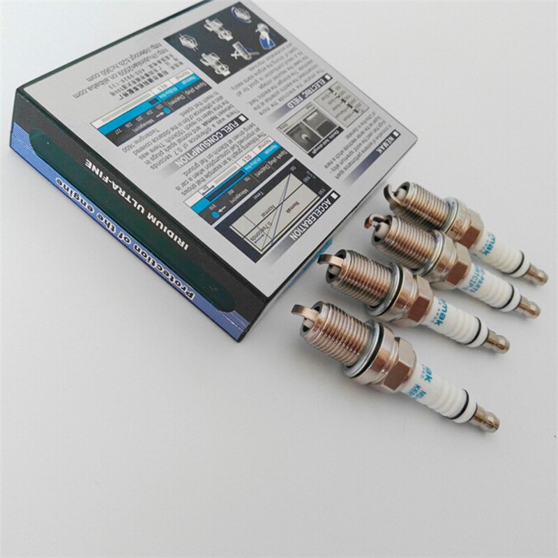 Auto iridiumlegering gloeibougiekaarsen voor motoren outlander pajero spor 2.4l 3.0 v6 4 j 12 6 b 31 motorontsteking