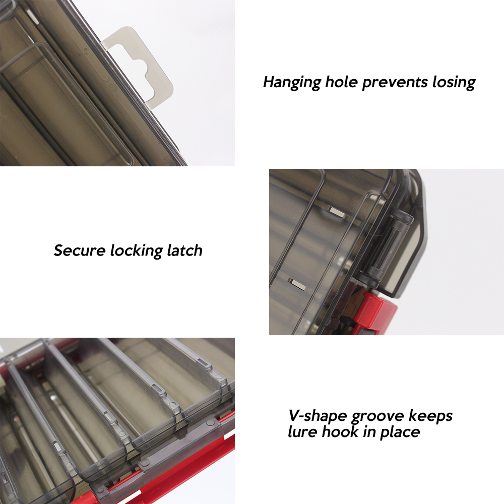 Fiskekasse boks dobbeltsidig fiske sluk boks boks blekksprut jig minnows agn fiskeutstyr boks oppbevaringsboks container