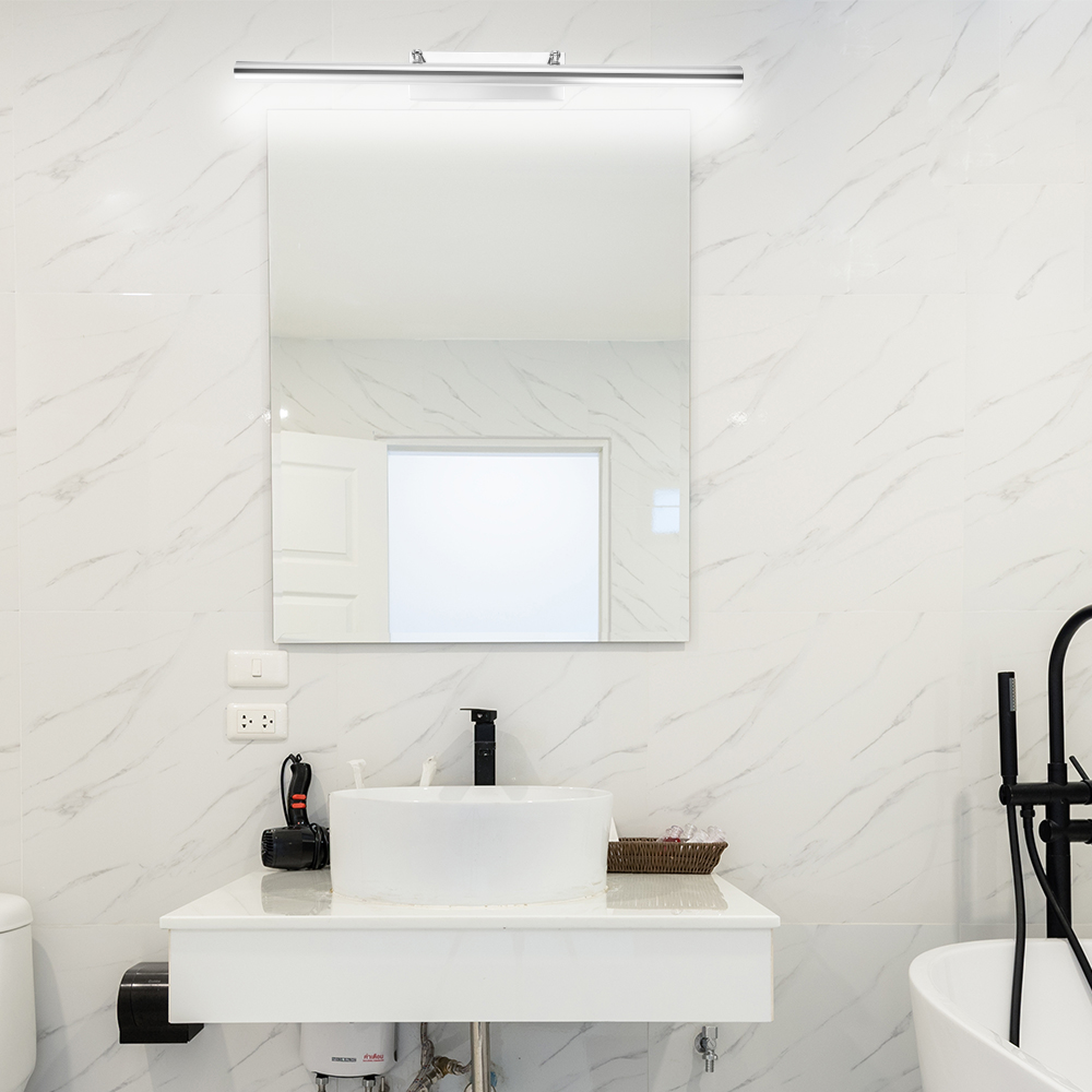 7w 5w led væglampe badeværelsesspejl lampe washroon væg lampe armaturer rustfrit stål forfængelighed lys med kontakt varm/kold hvid: Hvid / 5w 40cm