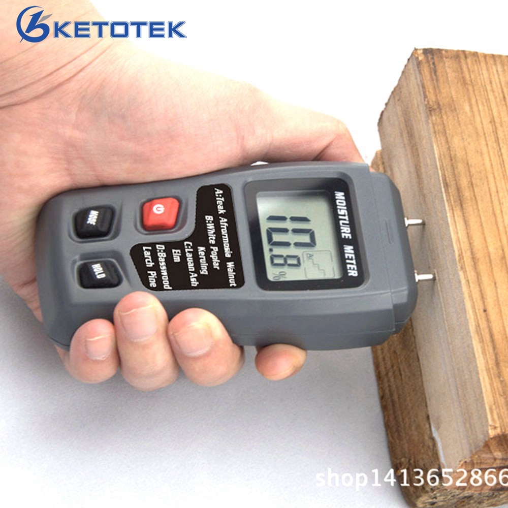 Digitale Hout Vochtmeter Hout Vochtigheid Tester Hygrometer Timber Vochtige Detector 0-99.9%