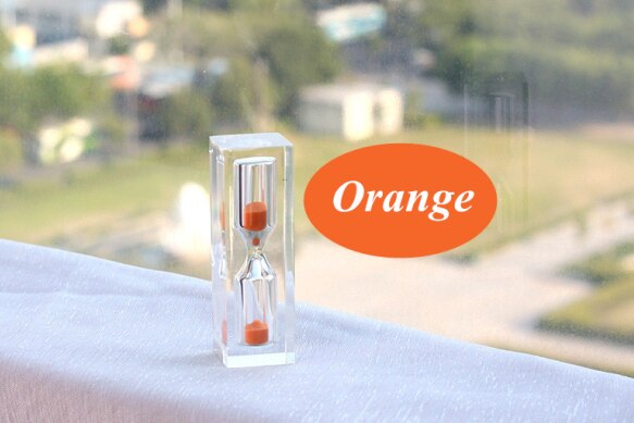 Desktop ornament acrylic sand timer clock 5 minutes hourglass home decoration sand timer clock: Orange