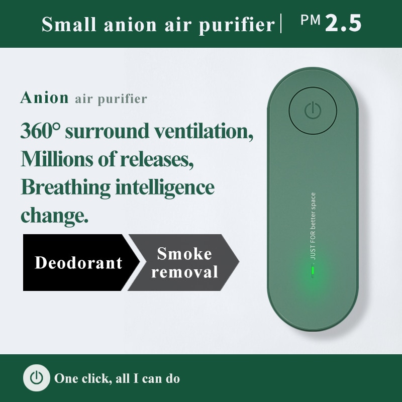 Ionizer Air Purifier For Home Negative Ion Generator Cleaner Remove Formaldehyde Smoke Dust Bathroom Purificador De Aire
