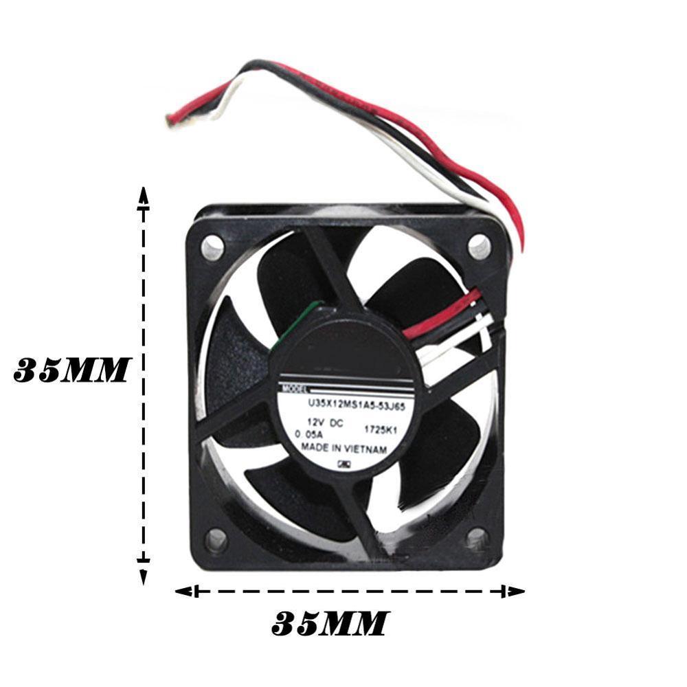 NIDEC DC 12V 0.05A U35X12MS1A5--53J65 35X35X12MM 3-PIN Micro Cooling Fan NIDEC DC 12V 0.05A U35X12MS1A5--53J65 35X35X12MM 3-PIN Micro Cooling Fan