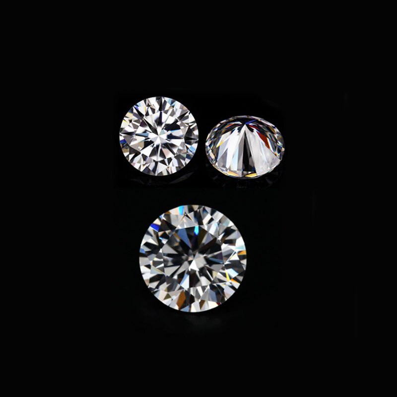 Løse ædelsten moissanite gh farve 1.0ct 1 karat 6.5mm klarhed vvs runde smykker armbånd diamantring materiale løse sten