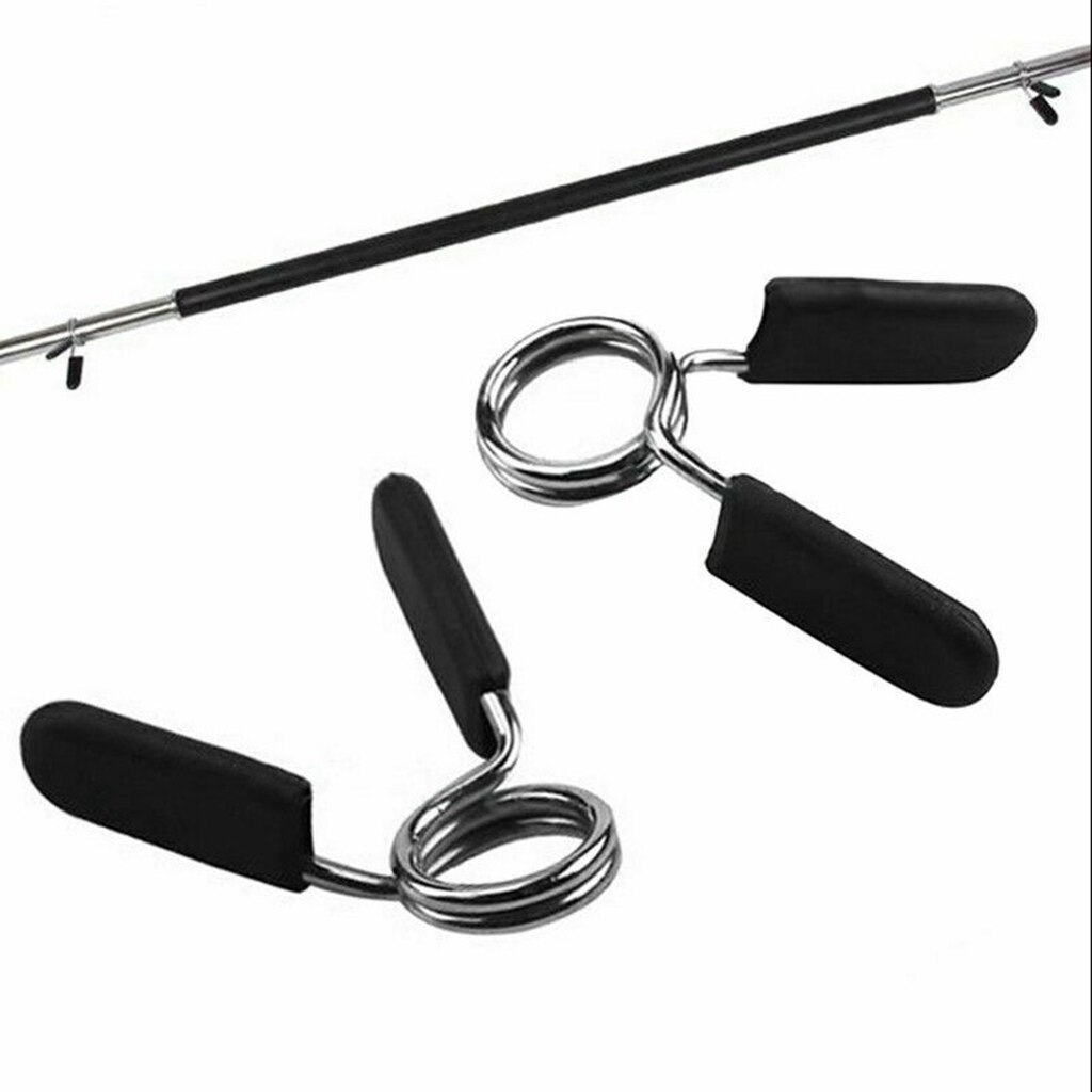 2Pcs Steel 1'' Barbell Spring Clamp Clip Quick Lock Collar Weight Plate Adjuster
