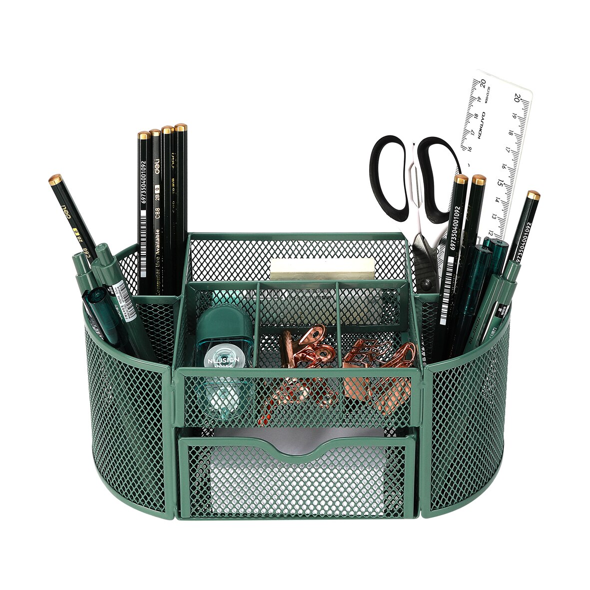 Mesh Wire Desk Organizer Office Storage Box for Stationery Accesorries Cosmetics Desktop Holder