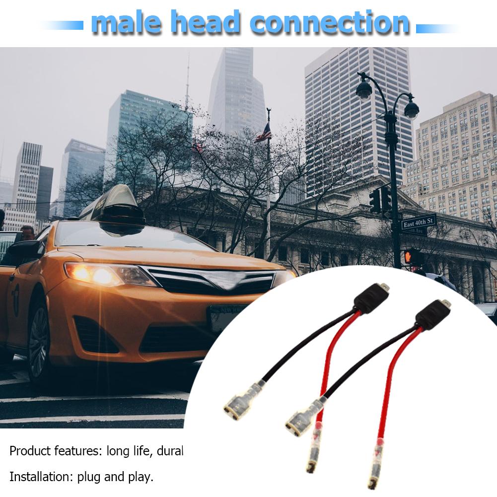 Koplamp Adapter Kabels 2x Hoge Mannelijke Plug Enkele Diode Converter Adapter Kabels Voor H1 Led Hid Koplamp Lamp