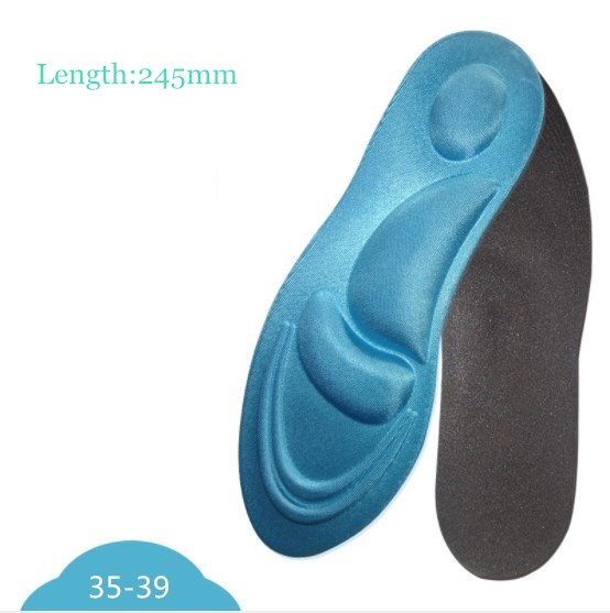 Inlegzolen Stretch Ademend Deodorant Kussen Voor Voeten Man Vrouwen orthopedische Binnenzool Voor Schoenen Zool Spons Hoge hakken Pad Plus size: blue 245mm