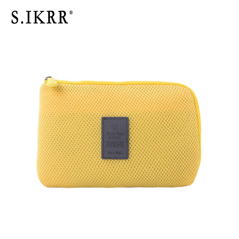 S.IKRR Women Portable Travel Bag Packing Cubes Multi-function Accessories Digital Charger Packge Organizer Small Bag Multicolor: Style2-Yellow