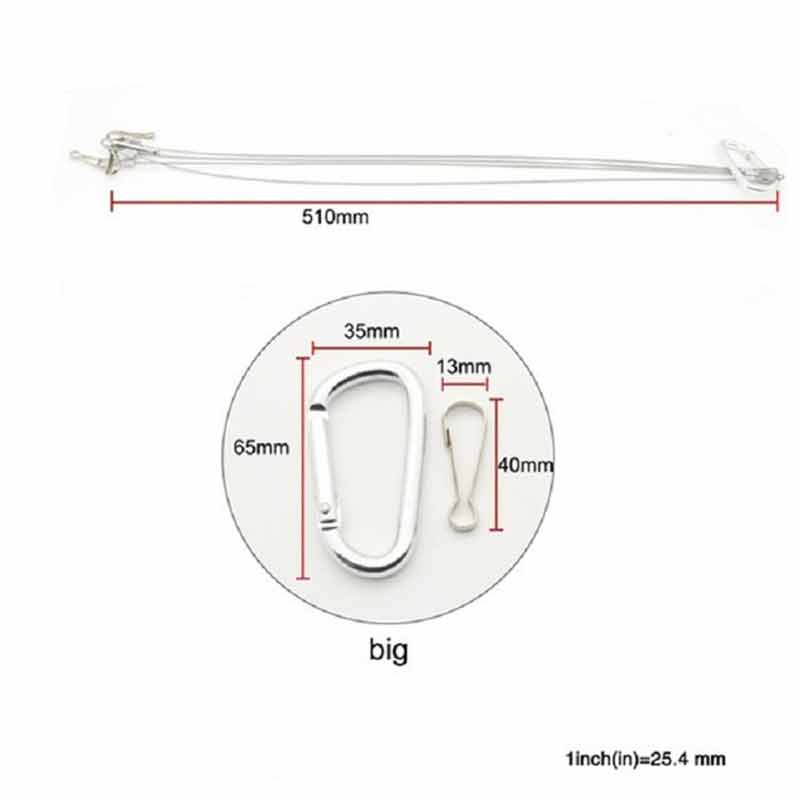 Light Suspension Kit Stainless Steel Hang Rope Hook Galvanized Steel Cable Hanging Lights Grow Light Fixtures 10/15kg 22/33lbs: 510mm