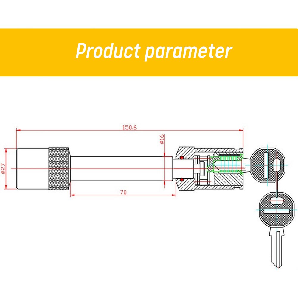 Heavy-duty Hook Lock Universal Caravan Accessories Trailer Ball Hook Trailer Lock Heavy-duty Hook Anti-theft Lock