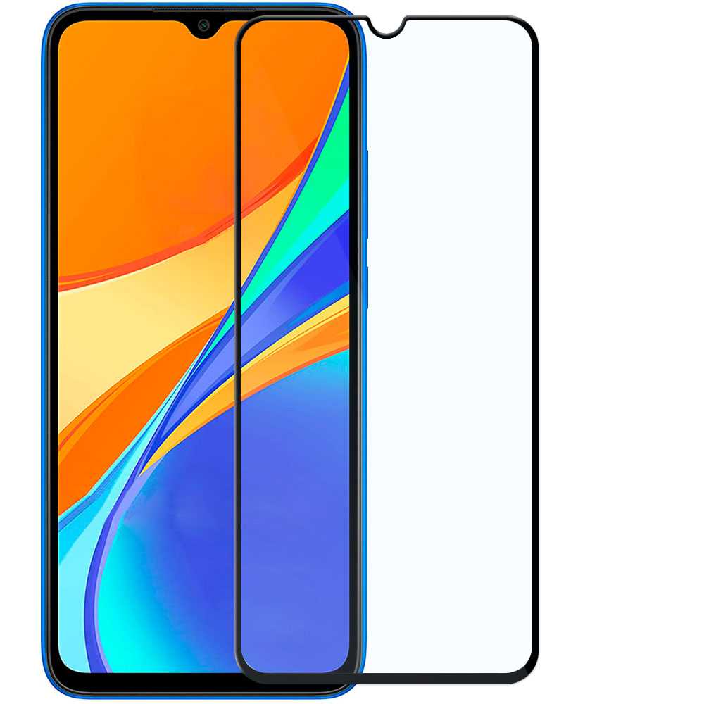 Zwarte Rand Gehard Glas Compatibel Met Xiaomi Redmi 9A/9AT/9C Platte 9D 9H Screen Protector Voor cover Shockproof