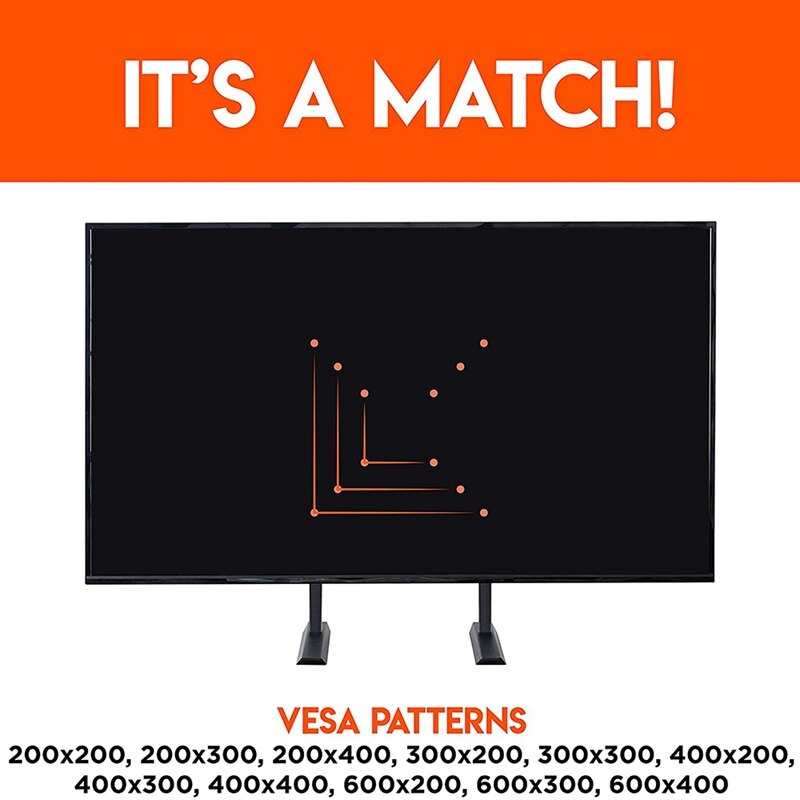 Universal LCD TV Base with Extended Porous Distance Bracket