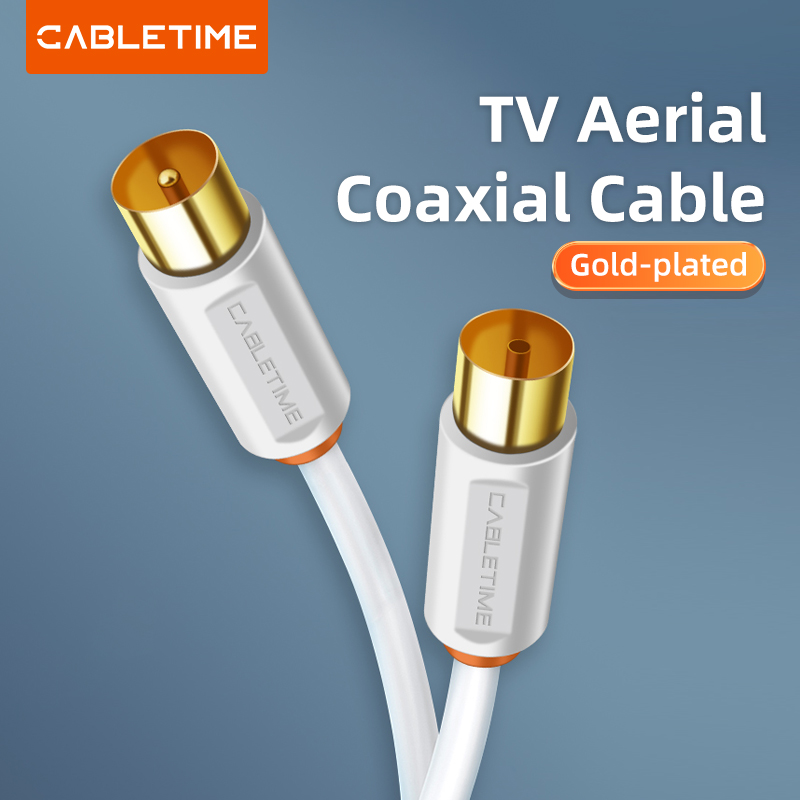 CABLETIME TV Cable M/F 3C2V Video Cable For High-definition Television HD Antenna TV STB Digital TV Line C268