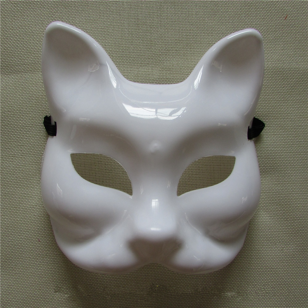 6pcs sell Blank White Masquerade Mask Cat Venetian Cosplay Costume Party DIY Mask