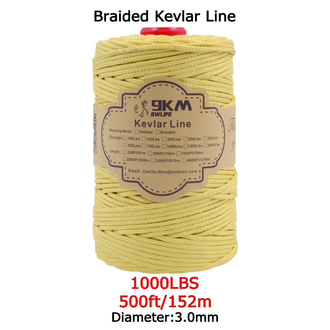 Línea de Kevlar trenzada de 0,4 ~ 3,5mm, línea de asistencia para pesca, alta resistencia a la tracción, cuerda para cometa voladora, Camping, senderismo, cable para exteriores