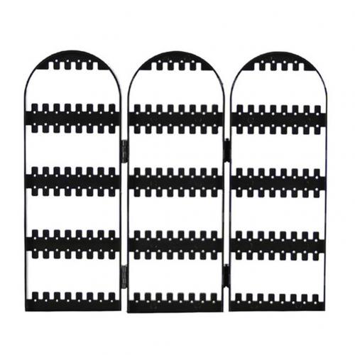 Arrivals 2/3/4 Fans Panels Jewelry Display Jewelry Organizer Earring Organizer Acrylic Jewelry Holder Makeup Organizer: 3 Fans Black