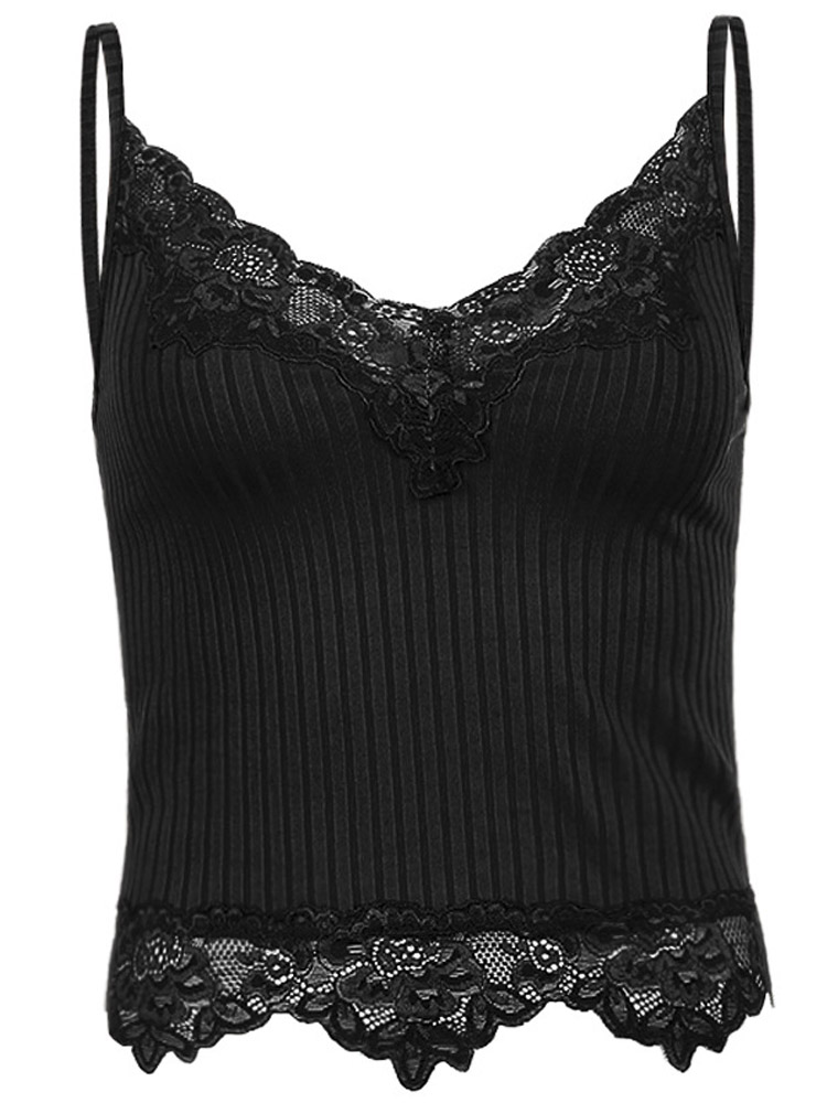 Gotisk enkel bodycon-kjole for kvinner grunge punk svart avslappet blondekant crop tops ribbet ryggløs alternative klær sommer