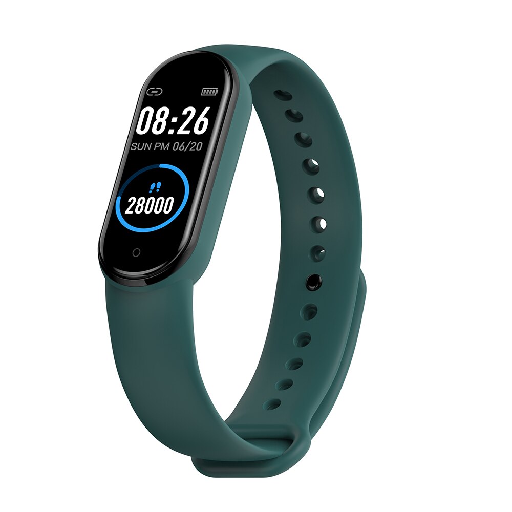 Bakeey m5 pulseira heath freqüência cardíaca monitor de oxigênio pressão arterial mensagem oportuna lembrete chamada sprot relógio inteligente: Type G