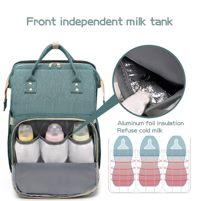 Bleie babyposer med seng mamma bag vanntett nylon barsel bleie mamma ryggsekk baby pleie stelleveske til babypleie