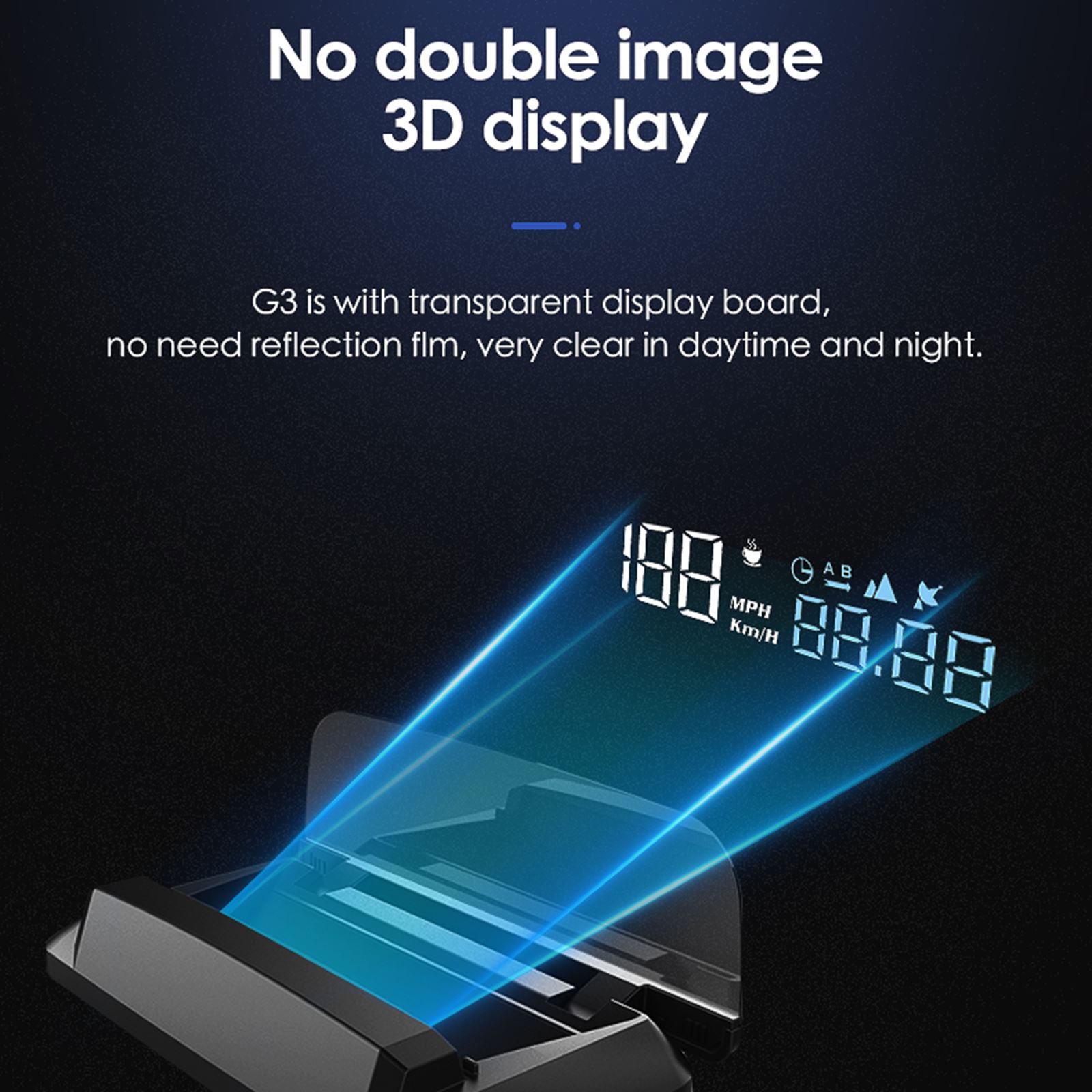 Car Head Up Display Dual System Navigation Head Up Display Vehicles GPS Speedometer Head Up Projector for Cars Truck Vehicles