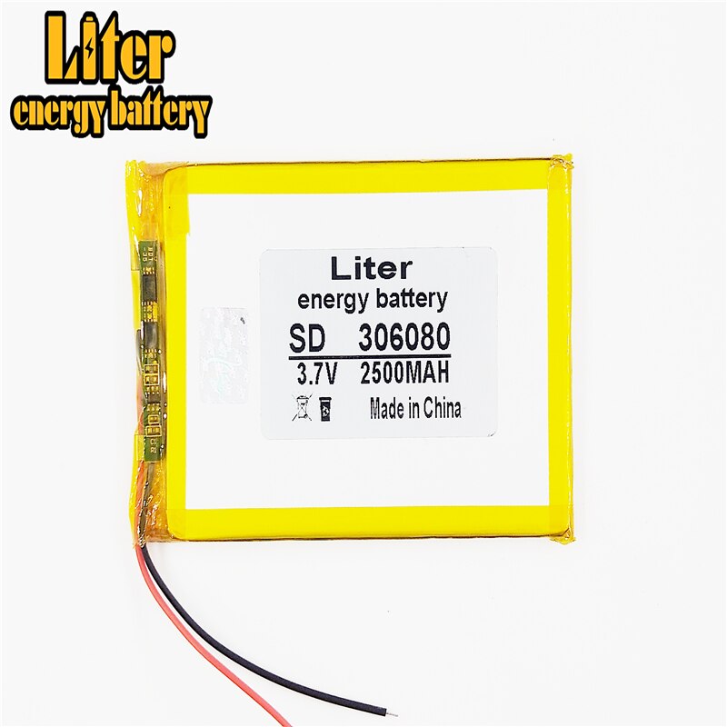 306080 Li-Polymer akku 3,7 V 2500mah große-kapazität batterie GPS Navigation Tablette akku Für DVD PDA BT Lautsprecher