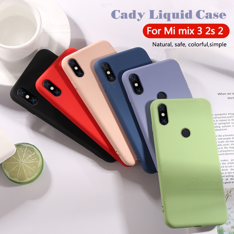 Liquido morbido Custodia In Silicone per xiaomi mi x 3 2 s 2 di colore della caramella casi della Copertura Per xiaomi xio mi mi mi x3 mi x2s mi x2 s di tpu couqe capa
