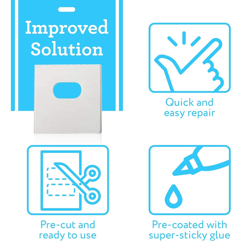 25 Sets Of Clear Vertical Blind Repair Tabs / Vertical Blind Tabs / Blind Fixers - 50 Total Tabs (25 Sets)