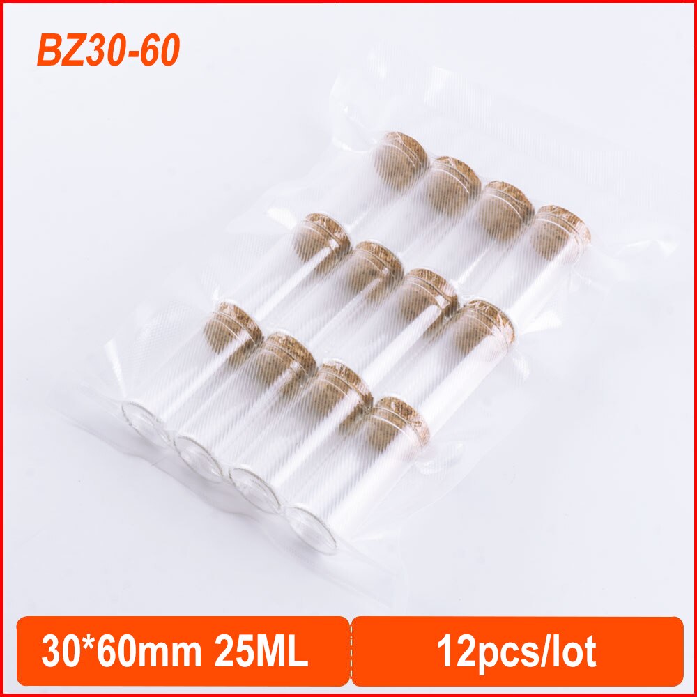 25Ml Diy Mini Wishing Glazen Flessen Kurk 30*60Mm Tiny Transparant Lege Potten Ambachten Souvenir Fles glas: Default Title