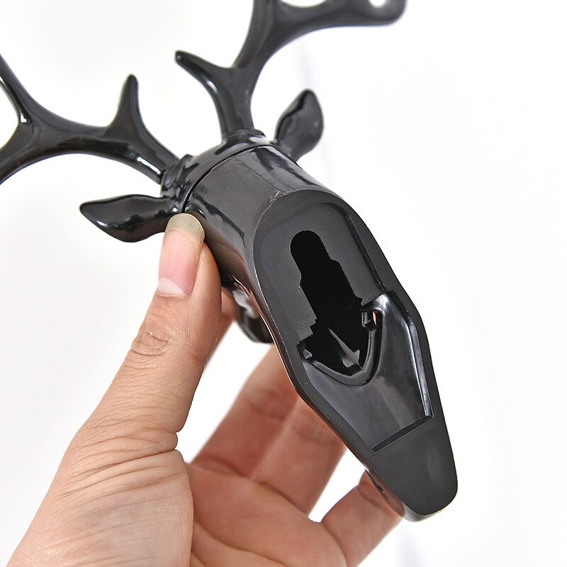Deer Head Wall Key Holder Hook Wall Decoration Key Holder Belt Coat Bag Hanger Adhesive Wall Hook For Hanging Door Hook