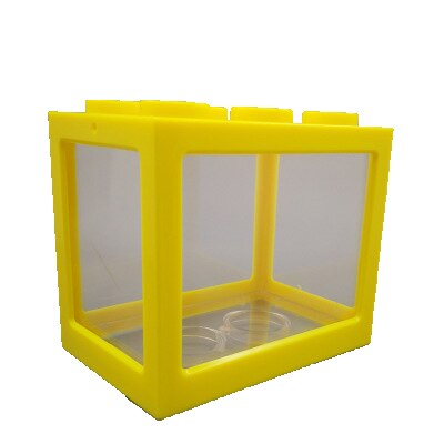 Mini Aquarium Combinable , petit Aquarium Betta, boîte à fourmis, boîte à chenilles, bricolage aménagement paysager d'aquarium: yellow