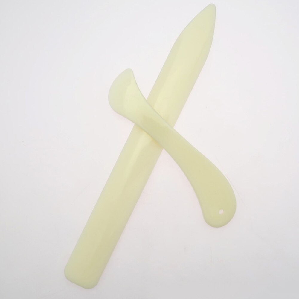 8Pcs Plastic Letter Opener DIY Scrapbooking Supplies Origami Tool Paper Creaser Set Imitation Cattle Bone Card Making Tool (Long
