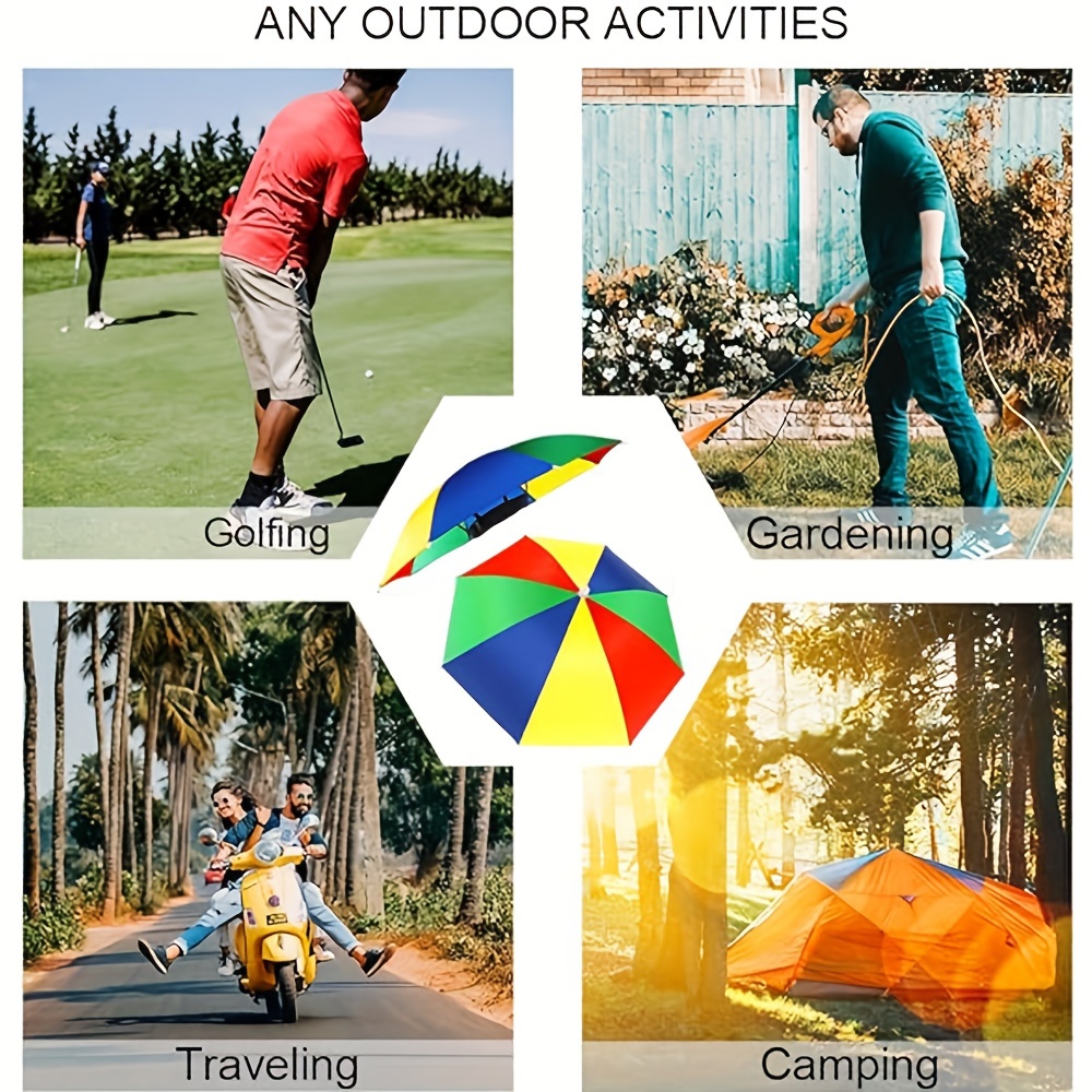2026 Parapluhoed Op het hoofd gedragen paraplu Zomerregen- en zonbescherming Outdoor Vissen Parapluhoed Op het hoofd gedragen parapluhoed