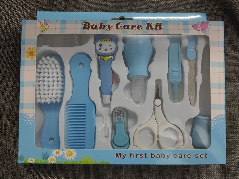 Kit De Soins Pour Bébé. Ensemble De 13 Pièces. Trousse De Soins Pour Nouveau-né. Coupe-ongles, Lime En Verre, Brosse, Peigne Et Accessoires Pour Bébé