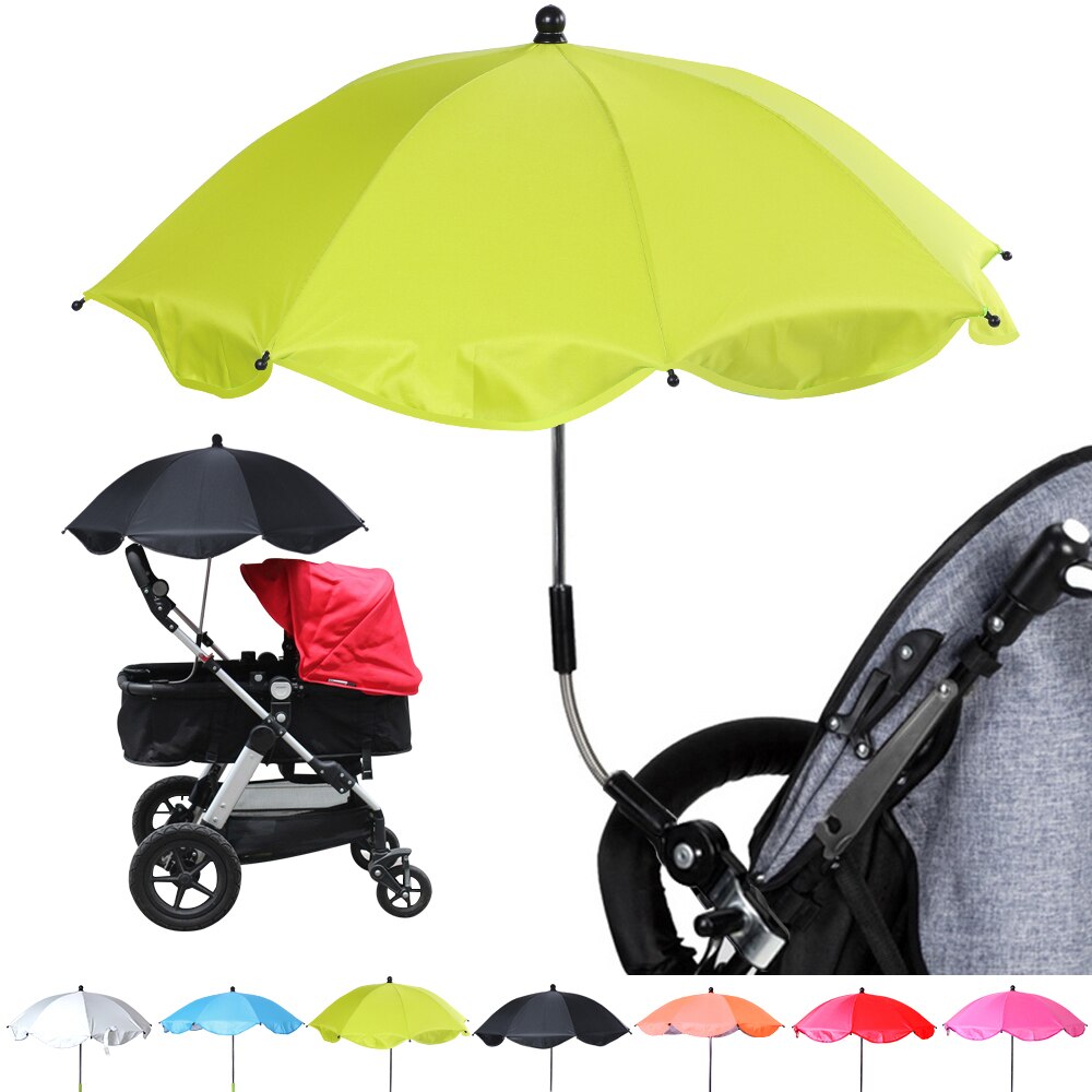 Detachable Stroller Umbrella 360 Degree Adjustable Baby Pram Pushchair Cover 75cm Diameter UV Sun Shade Parasol With Clamp